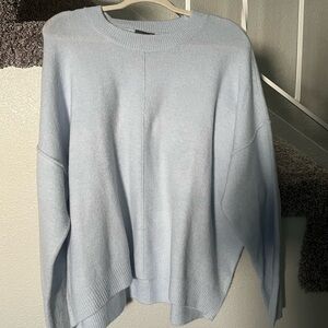 Vince Camuto Light Blue Knit Sweater XL Oversized Soft Crewneck